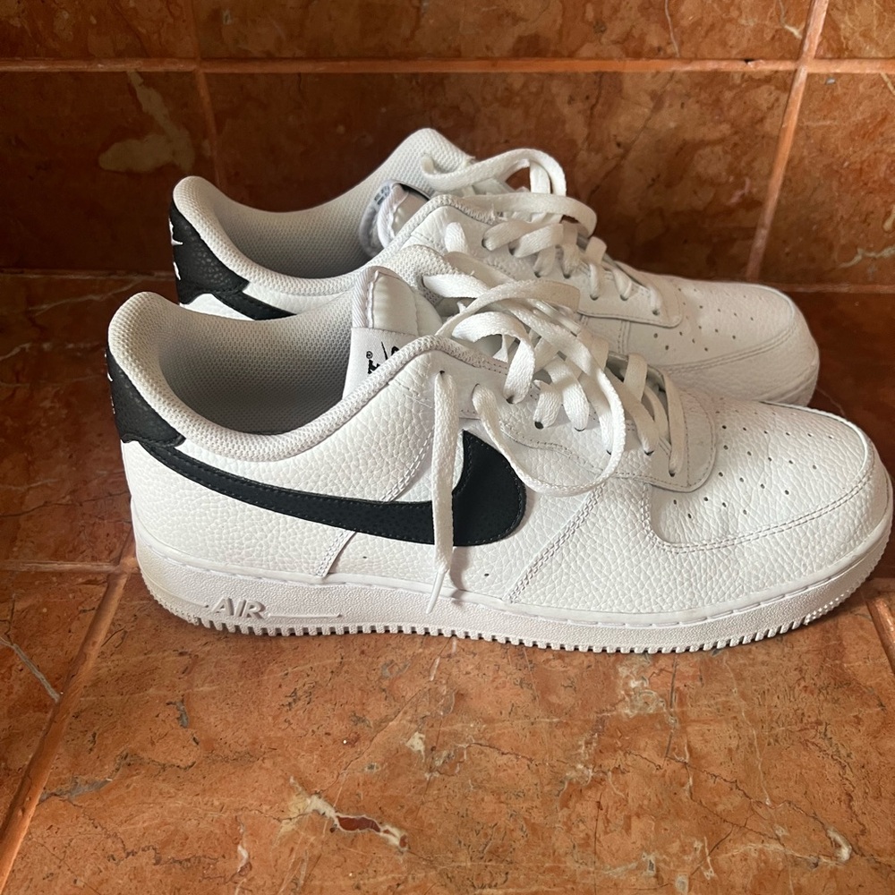 Nike Air Force 1 White and Black Sneakers